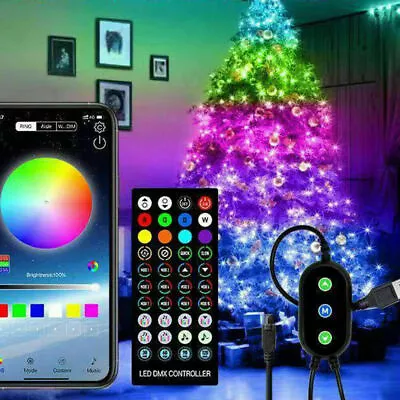 Christmas Tree Decoration Lights Ws2812b Sk6812 IC LED String Lamp Bluetooth App • £13.19