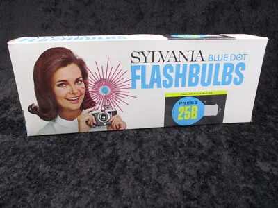 NOS Vintage Sylvania Blue Dot Press 25B Camera Photo Flash Bulbs - Box Of 12 New • $14.24
