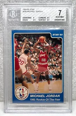 1984-85 Star Rookie-Of-The-Year MICHAEL JORDAN #288 Beckett 7 GOAT Bulls RC • $9990