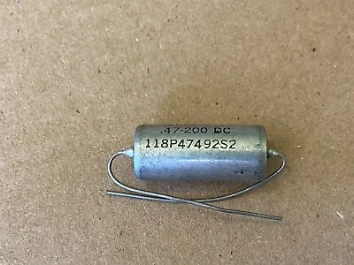 NOS Vintage .47 Uf 200v Sprague 118P Crossover Tone Capacitor Vitamin Q-Style • $4