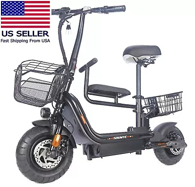 Soumye 500W 48V 13AH Folding Electric Bike Scooter  Seat Moped Adult Commuter US • $669