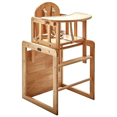 £86.99 • Buy East Coast Nursery Combination Natural Wooden Highchair & Play Table In One