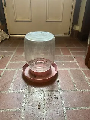 Vintage Glass Chicken Water- Cool Water Fountain • $75