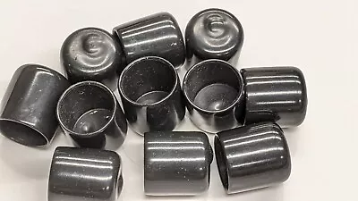 11x 0.680  Black Vinyl Rubber Flexible Round Fit 3/4  Tube Pipe End Cover Caps  • $5