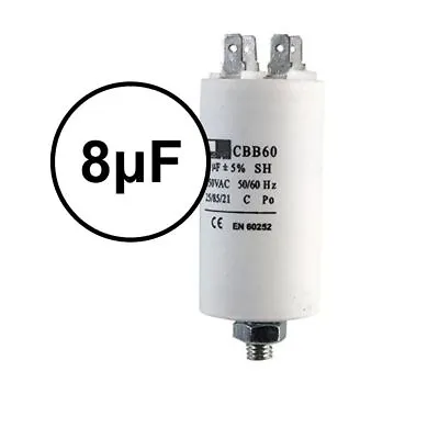 8UF CAPACITOR For HOOVER TUMBLE DRYER MOTOR VHC180-80 VHC380-8 450vac 8mfd • £10.09