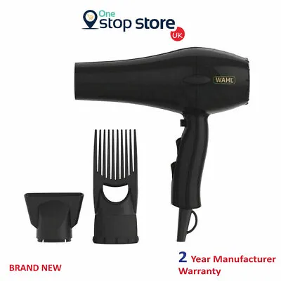 Wahl PowerPik 2 Turbo Afro Hair Dryer 1500W With Afro Comb Pik Attachment ZY017 • £25.29