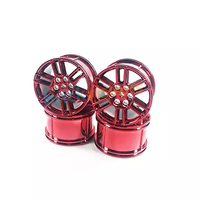 Custom 4 Pcs Red Chrome Rims Wheels Hubs 49294 For Lego 42110 42125 MOC Cars • $24.21