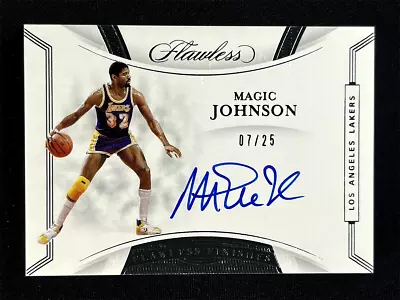 2019-20 Panini Flawless Basketball Magic Johnson Auto #7/25 Lakers • $325