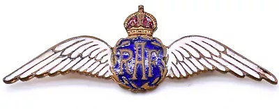 Enamelled RAF Wings Lapel Sweetheart Badge Kings Crown Auction • £5.55