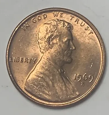 BEAUTIFUL 1969 S Double Die Obv/Rev Lincoln Penny With Floating Roof • $850