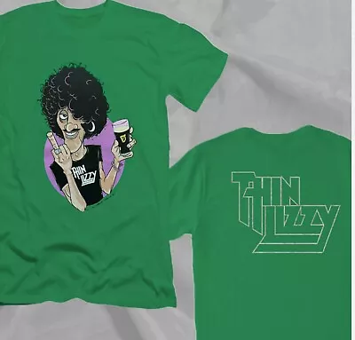 Thin Lizzy Band Member Rare Green New Double Sided T-Shirt • $18.95