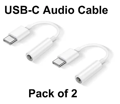 $14.75 • Buy 2X USB-C To 3.5mm Aux Audio Dongle Cable Cord For Samsung Galaxy S23 Plus Ultra