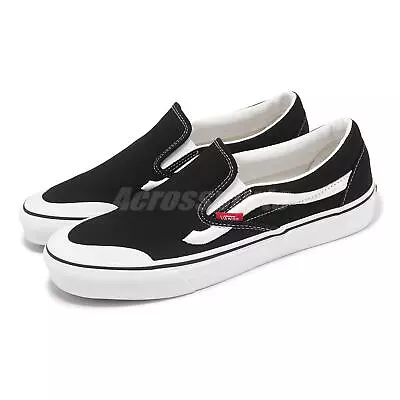 Vans Classic Slip-On 138 Sidestripe Black Men Unisex Casual Shoes VN000BW36BT • $155.10