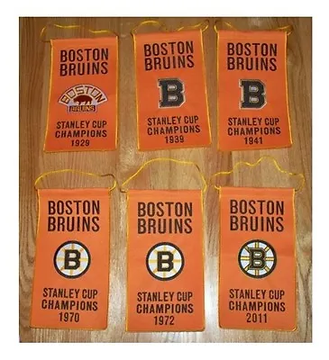 $50 • Buy 11  X 6  Bruins Stanley Champs Champions Boston Garden Mini BANNER SET 2011 1972