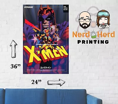 X-Men Arcade Flyer Wall Poster Multiple Sizes 11x17-24x36 • $27.99