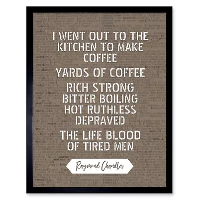 Dictionary Quote Chandler Long Goodbye Coffee Framed Wall Art Print 9X7 In • £15.99