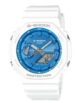 Casio G-Shock Analog-Digital 2100 Series Blue Dial Baby Watch GA2100WS-7A • $99.99