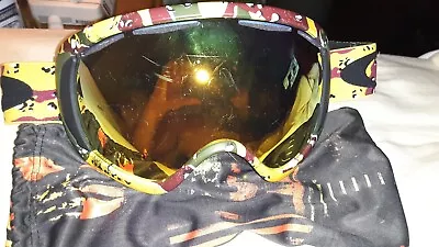 Oakley Snow Goggles Yellow Orange Camo  • $30