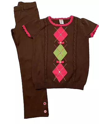 Gymboree Equestrian Club Argyle Sweater Ponte Pants Set Outfit 7 8 NEW • $35.95