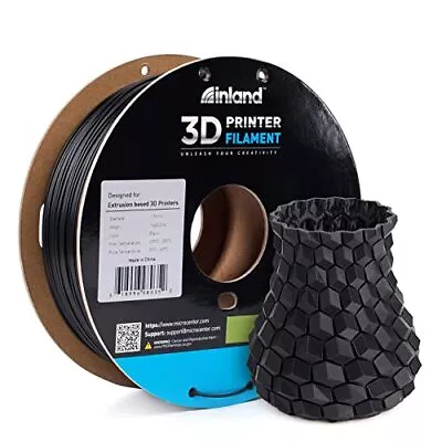 INLAND Micro Center PLA Filament 1.75mm - Black 3D Printer Filament Dimensio... • $45.45