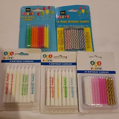 321 Party! & DG Party Mixed Lot Birthday Candles 70 Candles Including 10 Magic C • $15.99