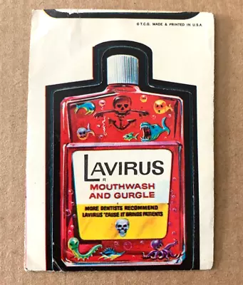 Wacky Packages 1st Series Lavirus White Back **  Mis-Cut ** • $10.99