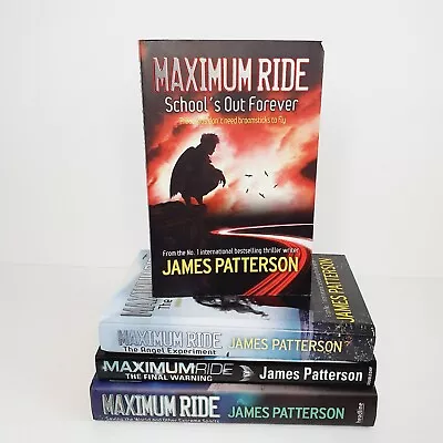 4x Maximum Ride Books 1-4 James Patterson Angel Experiment Schools Out Forever • $39.99