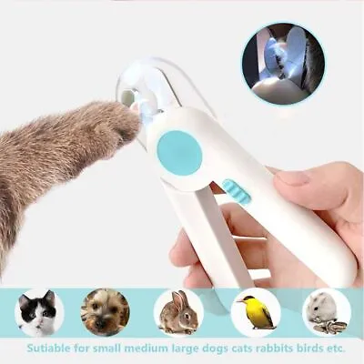 UK LED LIGHT Dog Nail Clippers Pet Cat Animal Rabbit Sheep Claw Trimmer Grooming • £6.33