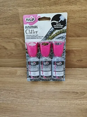 Animal Glitter 3D Fabric Paint Pack Of 3 • £6.99