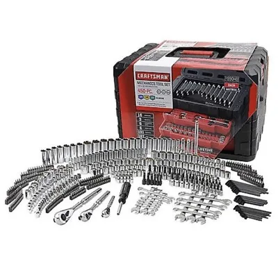 Craftsman 450 Piece Mechanics Tool Set W/Case Wrenches SAE Metric 268 298 NEW • $299.88