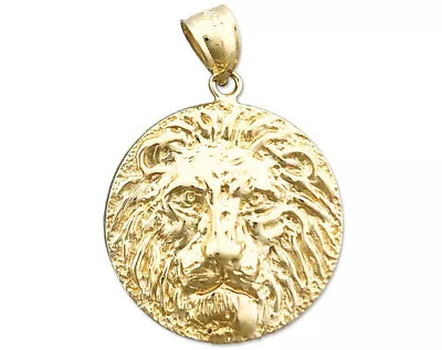 New 14K Gold Lion Head Medallion • $460.99
