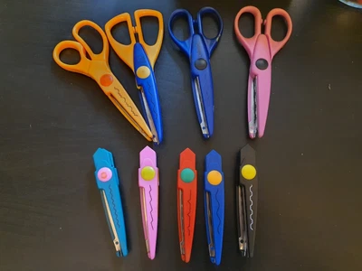£6.50 • Buy Kids Craft Scissors Colourful Children Serrated Scissors Paper Edging 