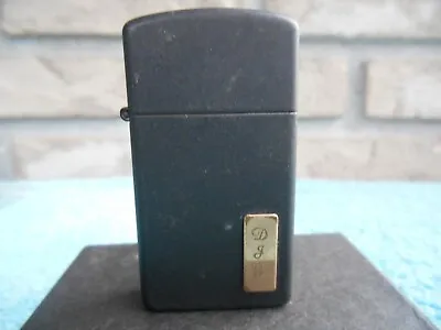 Vintage 1990 B-vi Zippo Slim Black Matte Cigarette Lighter - Engraved  D.j.w.  • $19.95