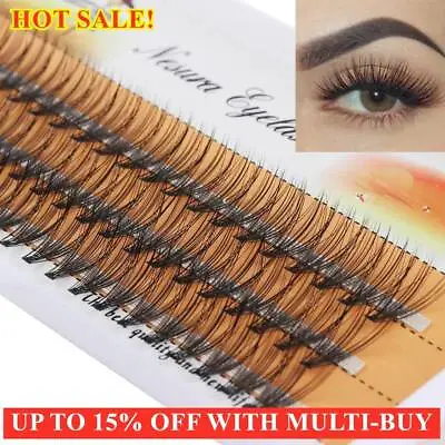 SKONHED 60 Clusters C Curl False Eyelashes Flare Individual Lashes Extensions • £3.82