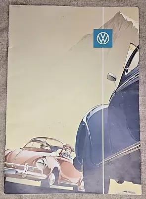 Vintage 1960ish VW Volkswagen Beetle Car Brochure Sales Dealer Showroom Catalog • $39.99