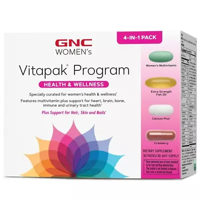 GNC Women's Vitapak Program 30 Daily Packs 4-in-1 Complete Daily Multivitamin • $19.77