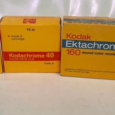 Kodak Kodachrome Ektachrome 40 160 Color Movie Film Cartridge Super 8 Mm Camera • £15.46