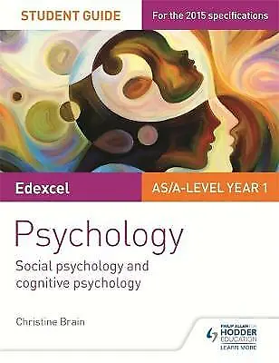 Brain Christine : Edexcel Psychology Student Guide 1: Soci Fast And FREE P & P • £3.27