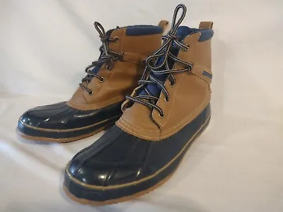 Vintage SPORTO Duck Boots Men's 10 Brown Leather Outsole Lace Up Perfect Snow • $19.95