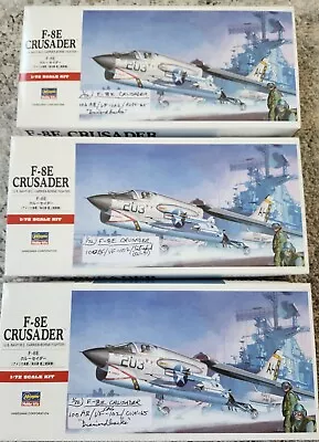 Hasegawa Kit #00339 1:72 Scale F-8E Crusader *3 KITS* US Navy • $8.50