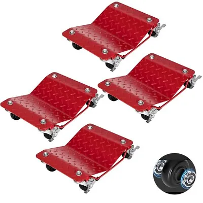 Upgraded Car Dolly Wheel Tire Dolly 4x Heavy Duty Skate Auto Repair Dolly 6000LB • $109.99