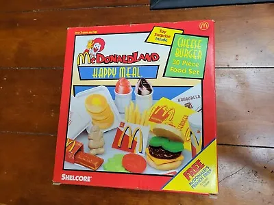 McDonald's Play Food Set NIB Cheeseburger 30 Pc Vtg RARE  Shelcore Details Pic • $76