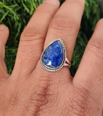 Lapis Lazuli Gemstone 925 Silver Statement Beautiful Gift Ring All Size C66 • $12.42