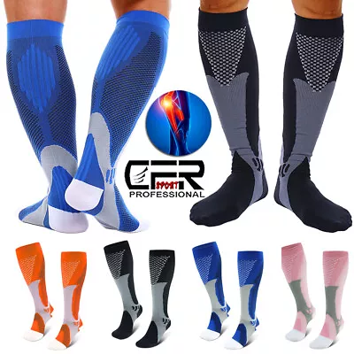 Compression Socks 20-30mmHg Support Miracle Calf Leg Sport Men Women S&M/L&XL • $10.05