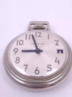 Vintage Westclox Mark 400 Calendar Mechanical Pocket Watch With Date • $39.99