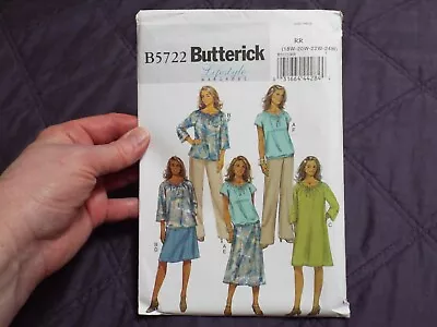 MOSTLY UNCUT Butterick B5722 Women's Top Dress Skirt Pants 18W-24W • $7