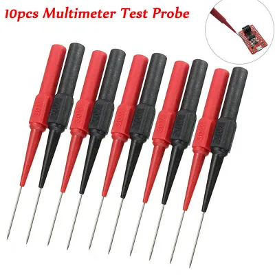 10PCS Multimeter Test Lead Back Probes Sharp Needle Micro Pin For Banana Plug • £4.50