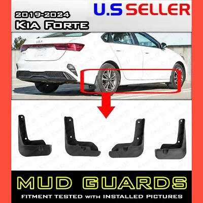 MUD GUARDS For 19 20 21 22 23 24 Kia Forte / Mudguards Splash Flaps • $34.95