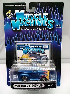 Muscle Machines 1:64 Scale? / '53 Chevy Pickup - Blue - Flames - Model Truck X1 • $29.72