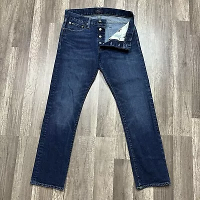 Polo Ralph Lauren Jeans Men's 30x30 Blue Varick Straight Slim Button Fly Denim • $35